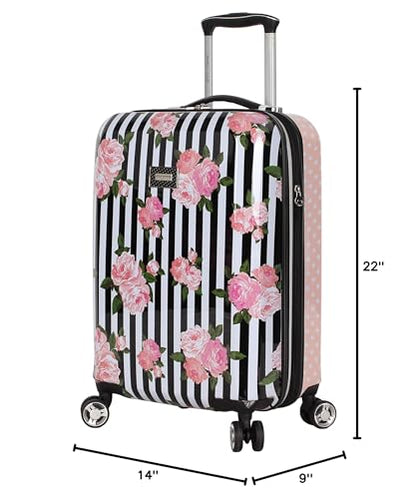 Betsey Johnson Designer 20 Inch Carry On - Expandable (ABS + PC)