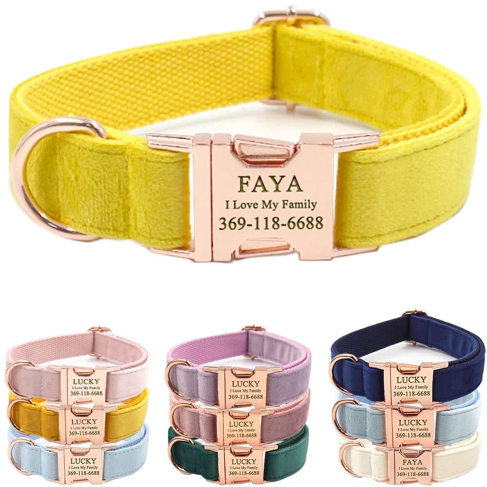 PETDURO Custom Dog Collar Personalized with Name Engraved for Large, Medium & Small Dogs