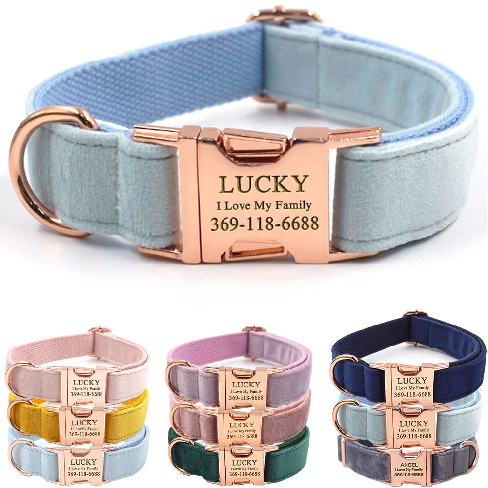 PETDURO Custom Dog Collar Personalized with Name Engraved for Large, Medium & Small Dogs