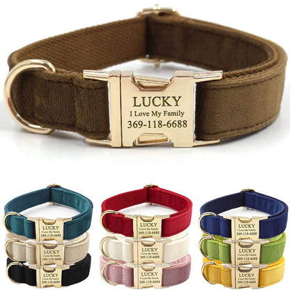 PETDURO Custom Dog Collar Personalized with Name Engraved for Large, Medium & Small Dogs