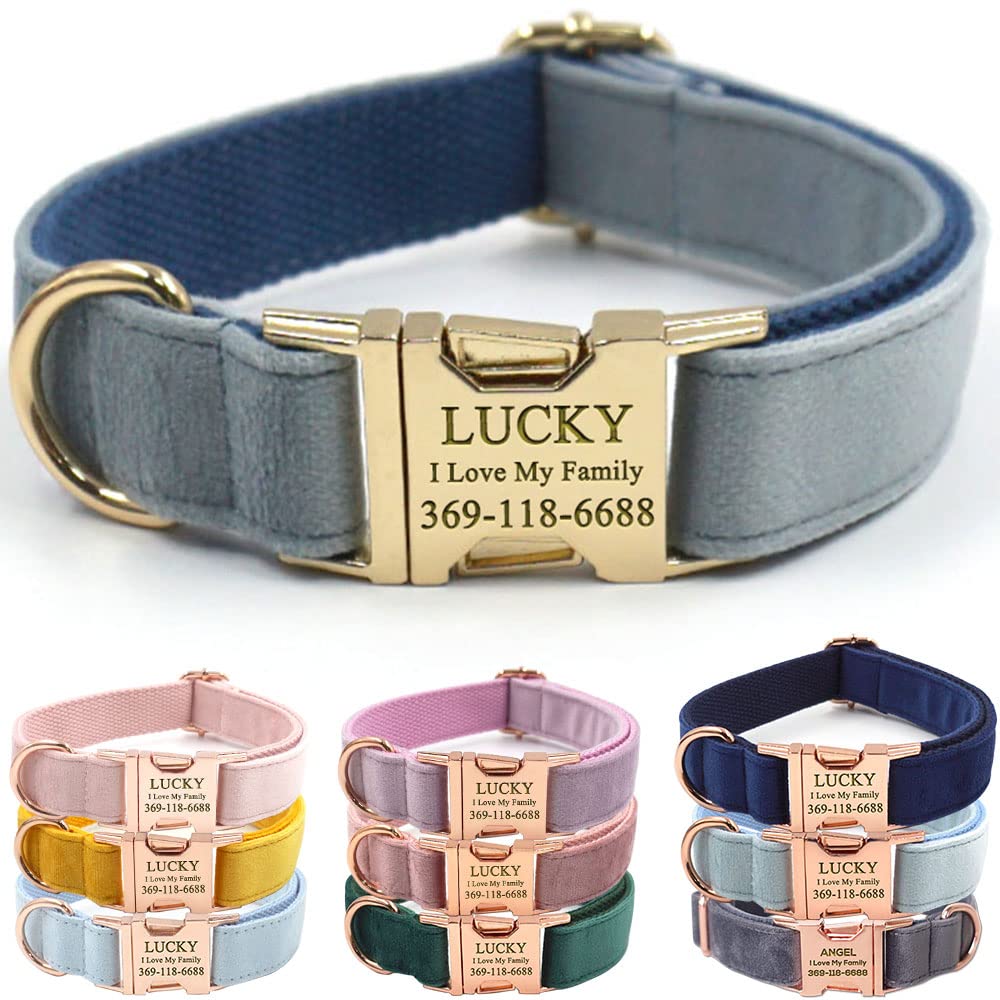 PETDURO Custom Dog Collar Personalized with Name Engraved for Large, Medium & Small Dogs