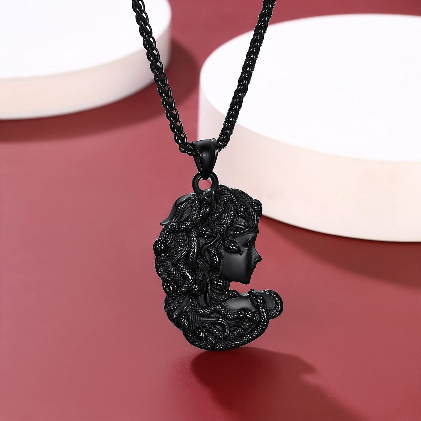 18K Gold Plated Medusa Pendant Necklace