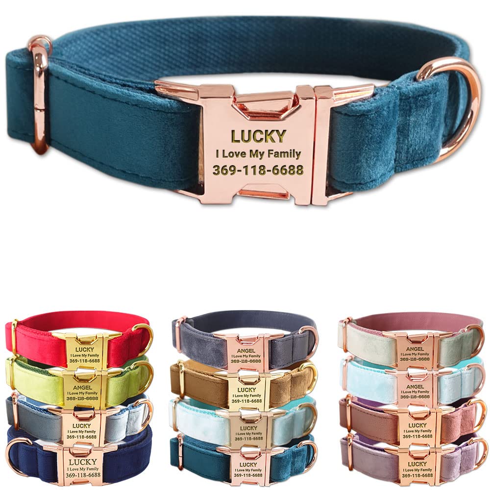 PETDURO Custom Dog Collar Personalized with Name Engraved for Large, Medium & Small Dogs