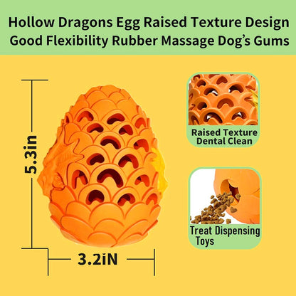 Premium Dog Toys for Large Breed, Indestructible Dragon Dinosaur Egg Design