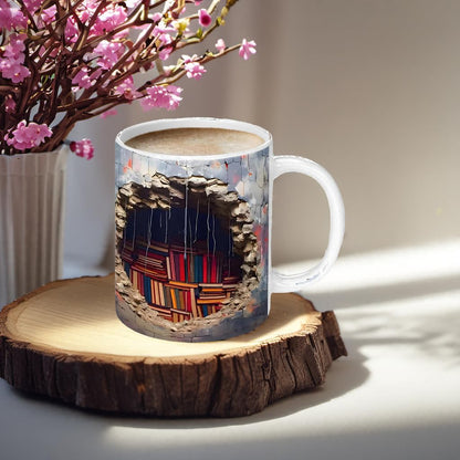 11 oz Visual Effect 3D Bookshelf Coffee Mug