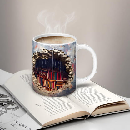 11 oz Visual Effect 3D Bookshelf Coffee Mug