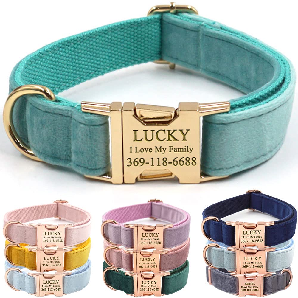 PETDURO Custom Dog Collar Personalized with Name Engraved for Large, Medium & Small Dogs