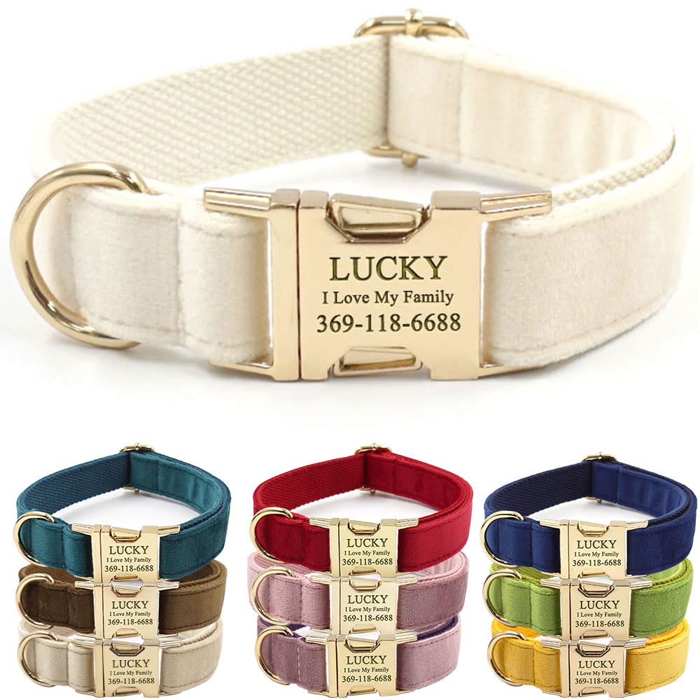 PETDURO Custom Dog Collar Personalized with Name Engraved for Large, Medium & Small Dogs