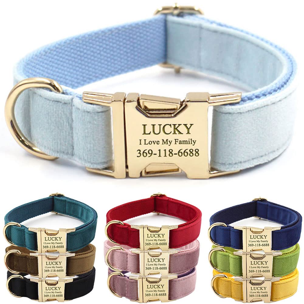 PETDURO Custom Dog Collar Personalized with Name Engraved for Large, Medium & Small Dogs