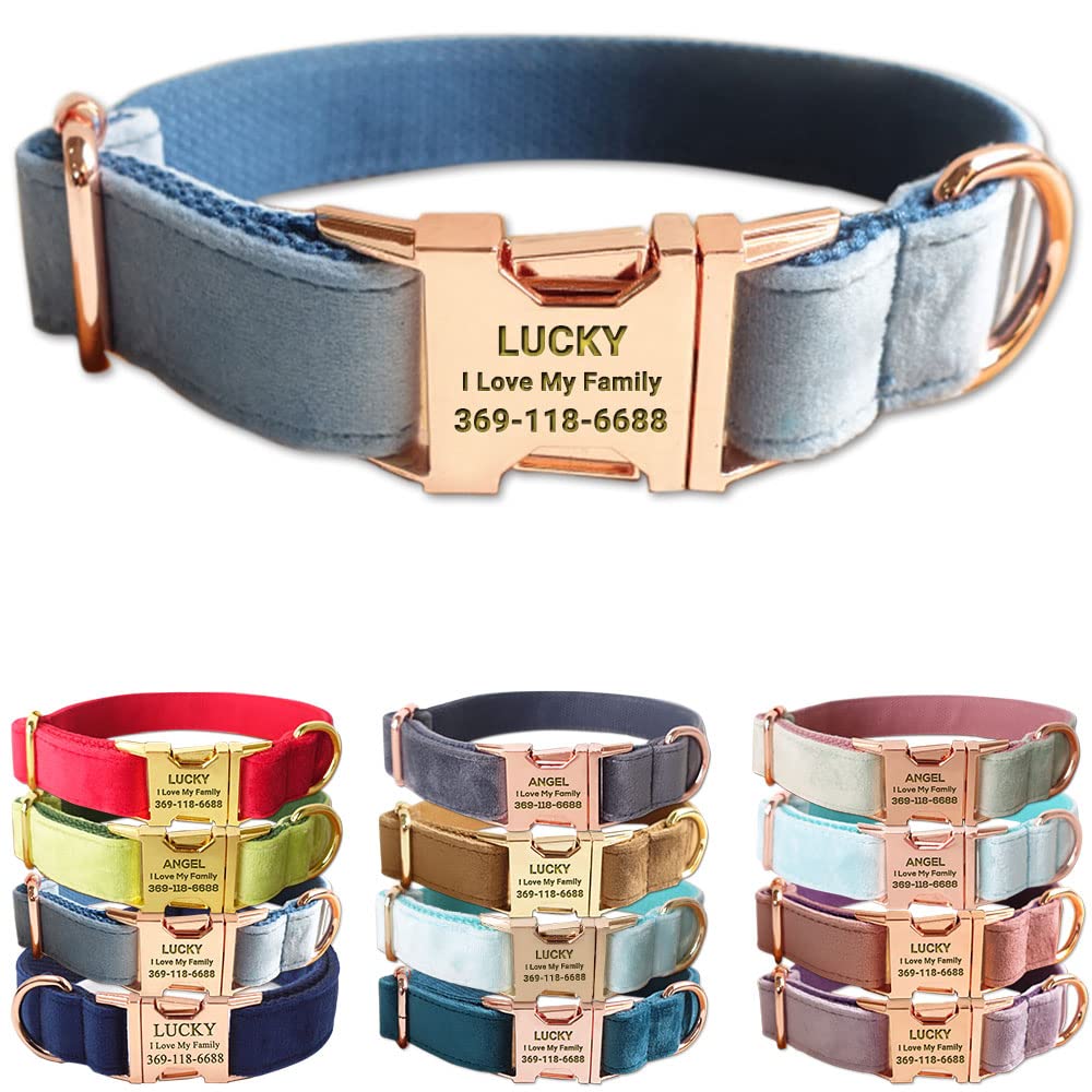 PETDURO Custom Dog Collar Personalized with Name Engraved for Large, Medium & Small Dogs