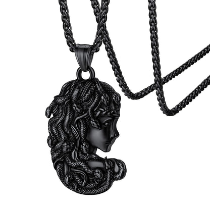 18K Gold Plated Medusa Pendant Necklace