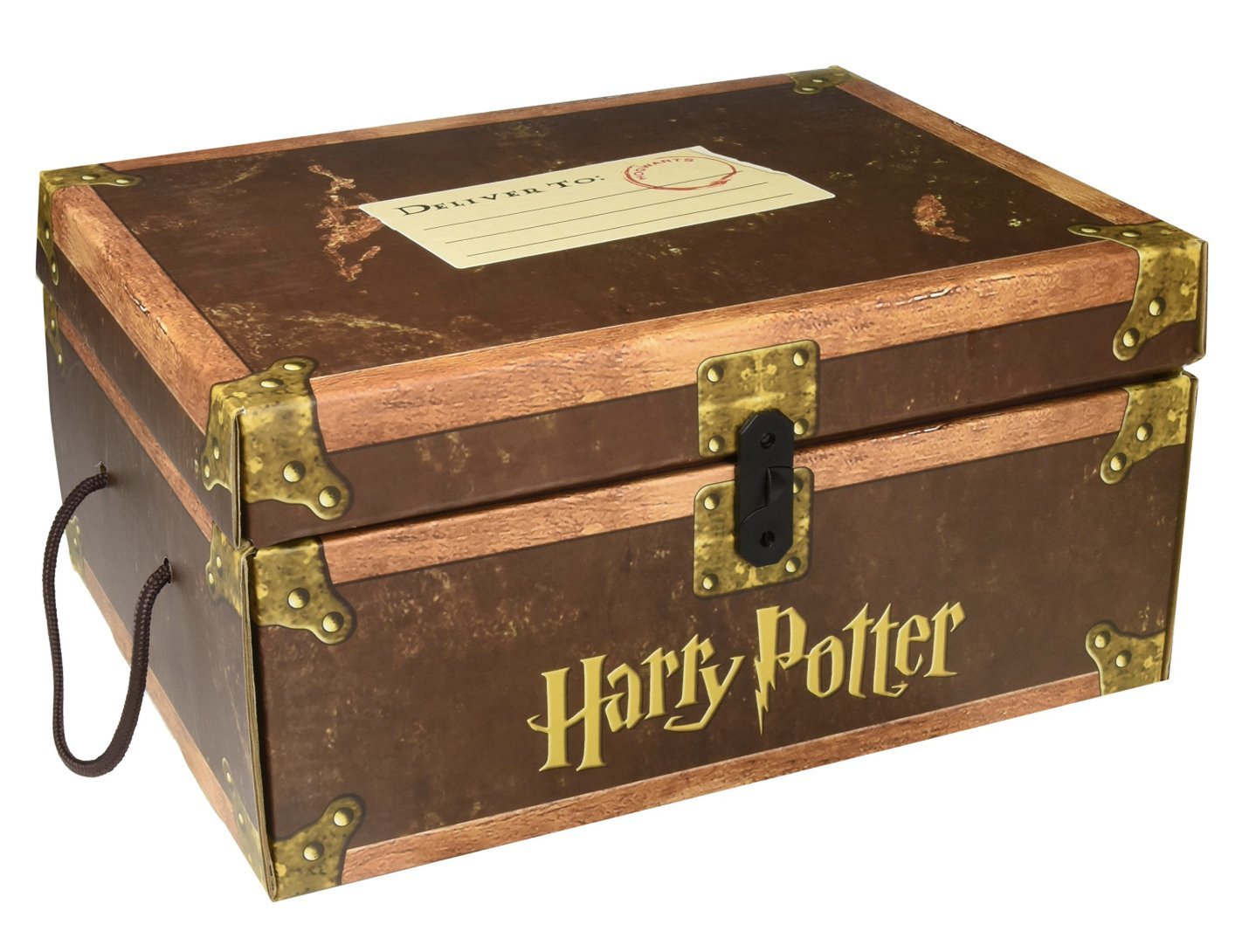 Harry Potter Books Set #1-7 in Decorative Collectible Trunk-Like Toy Chest Box