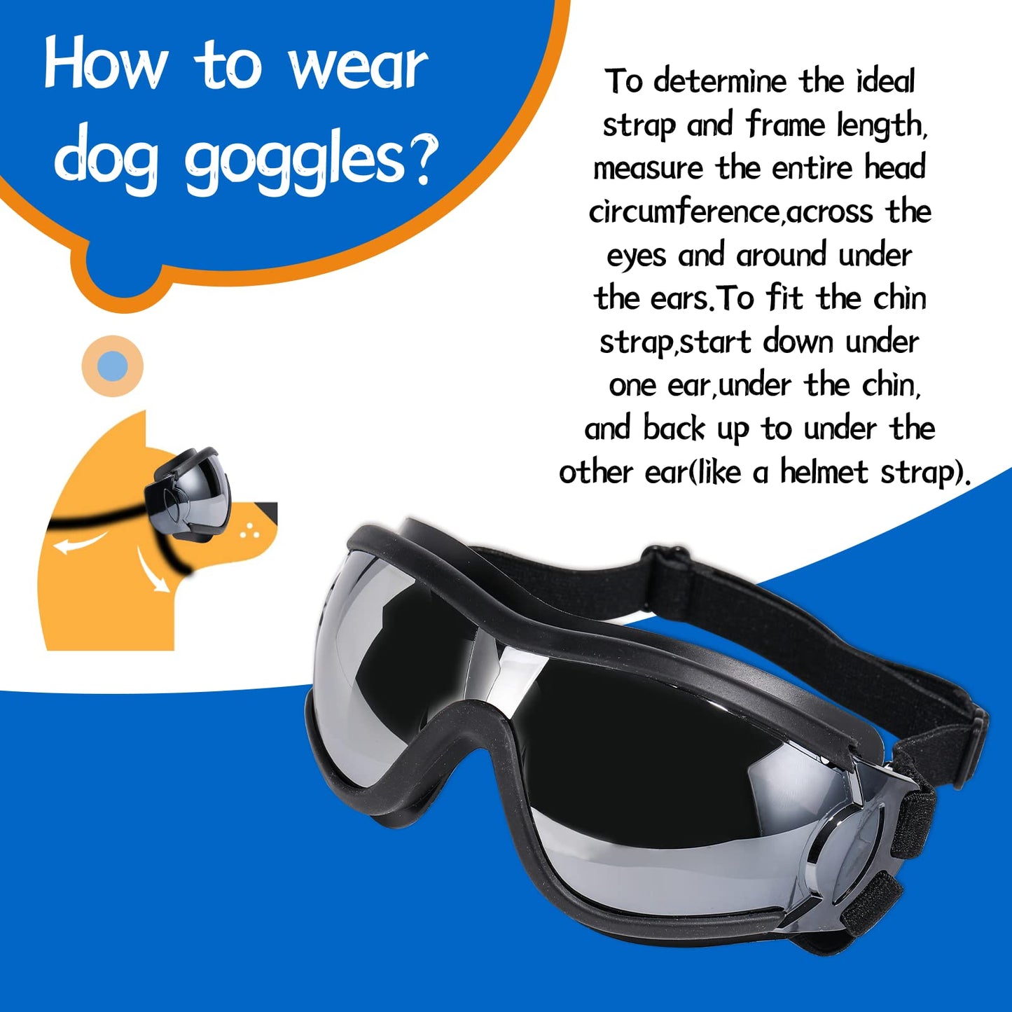 NVTED Dog Sunglasses UV Protection for Medium or Large Dog