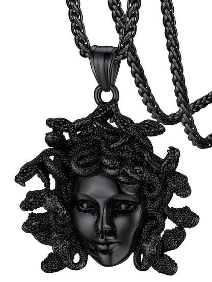 18K Gold Plated Medusa Pendant Necklace