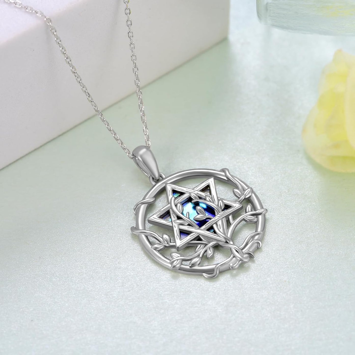 Star of David Necklace: Six-Pointed Star Pendant Christmas & Hanukkah Gifts