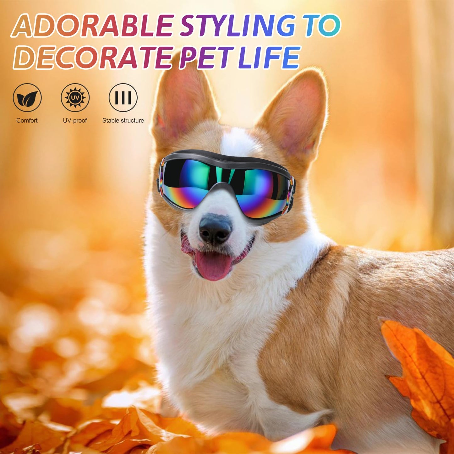 NVTED Dog Sunglasses UV Protection for Medium or Large Dog