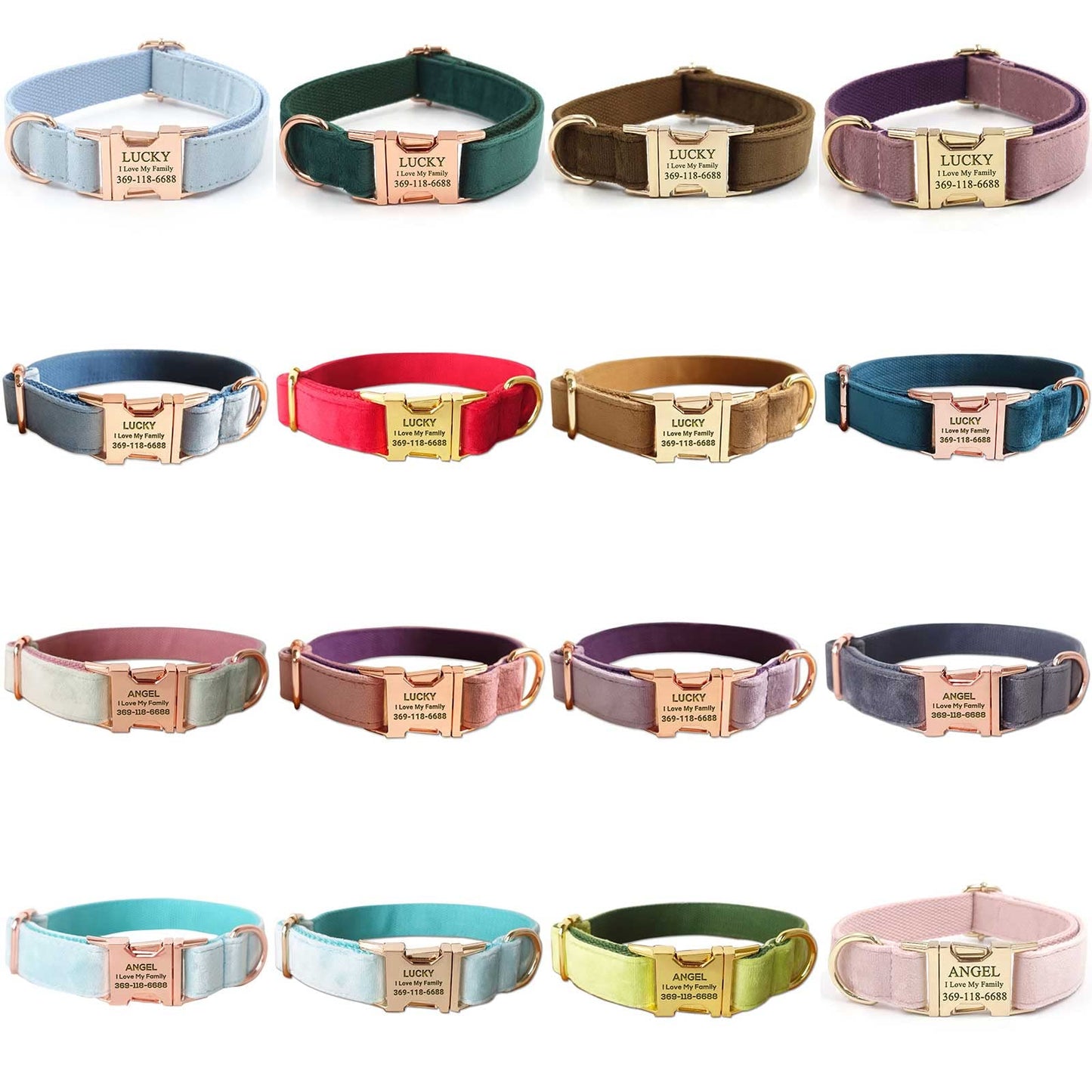 PETDURO Custom Dog Collar Personalized with Name Engraved for Large, Medium & Small Dogs