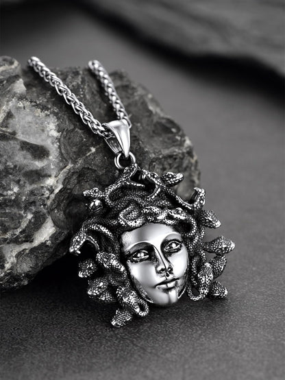 18K Gold Plated Medusa Pendant Necklace