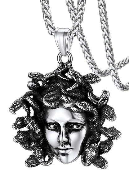 18K Gold Plated Medusa Pendant Necklace