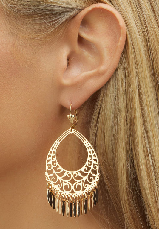 18K Gold Plated Barzel Earrings