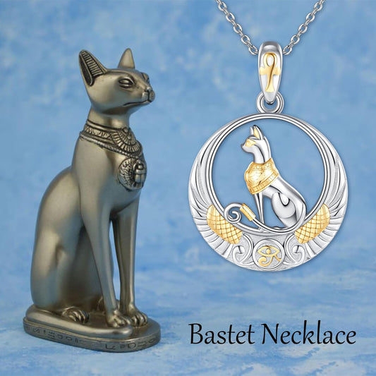 Bastet Necklace Pendant Ancient Egypt Mythology Woman Goddess