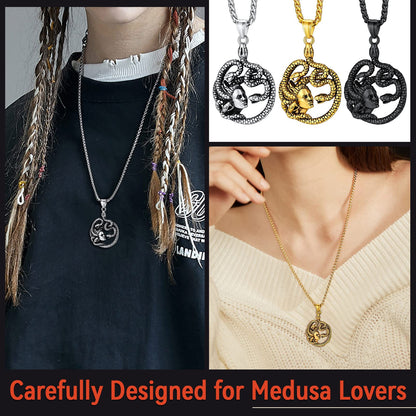 18K Gold Plated Medusa Pendant Necklace