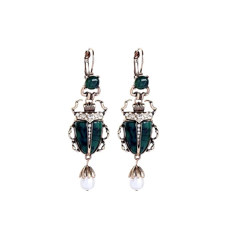 ZEN Cultured Pearl Beetle Earrings: No 🚫 Tax Item!