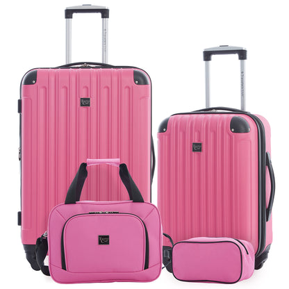 4 Piece Set: Club Midtown Hardside Luggage in 8 colors