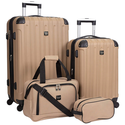 4 Piece Set: Club Midtown Hardside Luggage in 8 colors