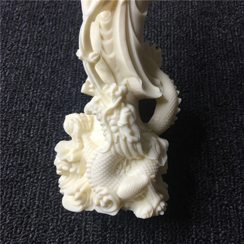 ZEN White Dragon Guanyin Statue 17 cm