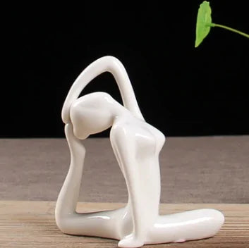 ZEN White Ceramic Yoga Figurines