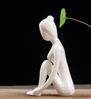 ZEN White Ceramic Yoga Figurines