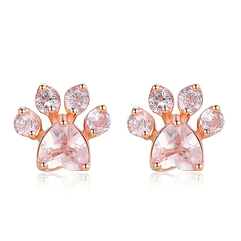 ZEN Rose Gold Paw Earrings Celebrate Your Love for Pets!