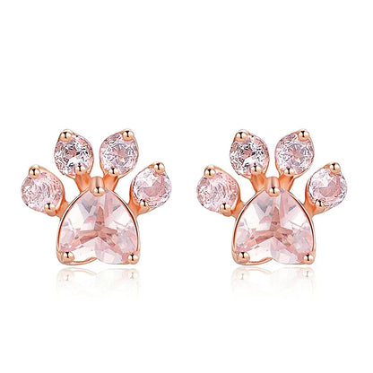 ZEN Rose Gold Paw Earrings Celebrate Your Love for Pets!