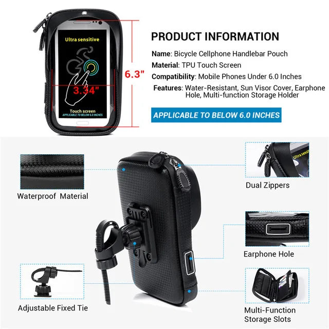 ZEN Waterproof Motorcycle Phone Mount: No 🚫 Tax Item!