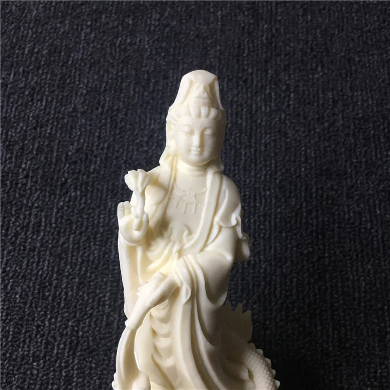 ZEN White Dragon Guanyin Statue 17 cm