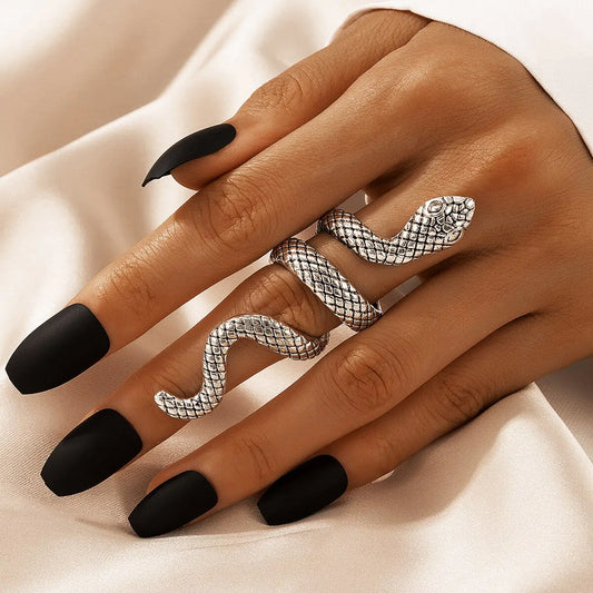 ZEN Texture Snake Ring Set